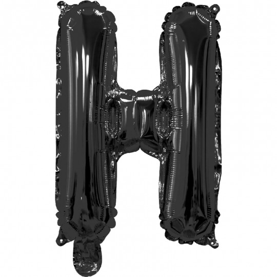 Black Letter H Balloon 35cm
