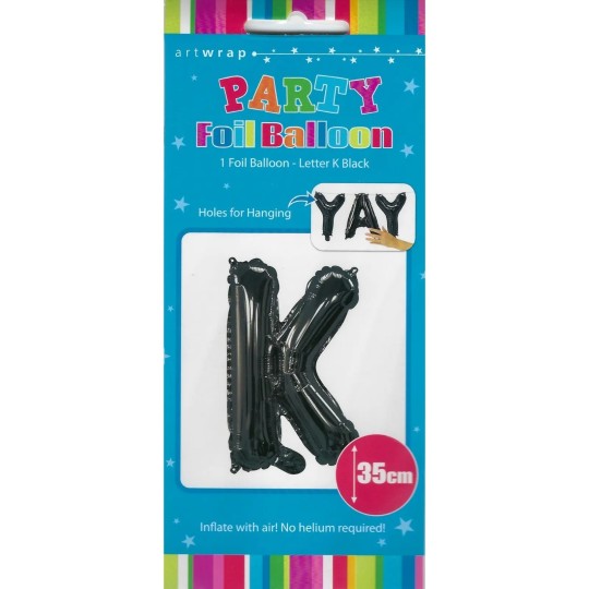 Black Letter K Balloon 35cm