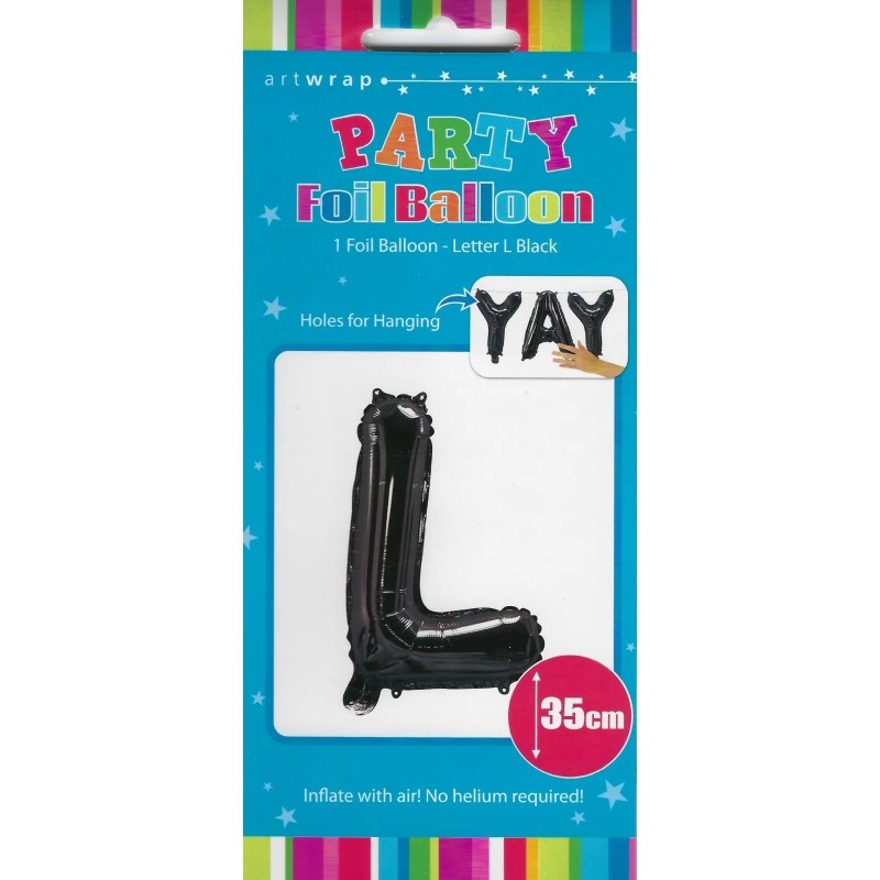 Black Letter L Balloon 35cm