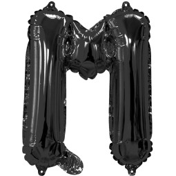 Black Letter M Balloon 35cm