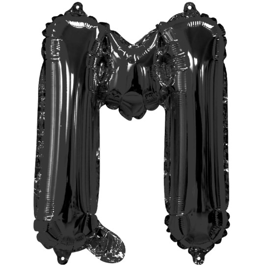 Black Letter M Balloon 35cm