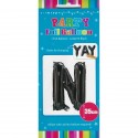 Black Letter N Balloon 35cm