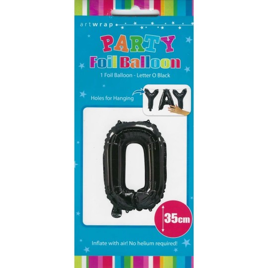 Black Letter O Balloon 35cm