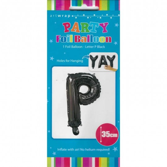 Black Letter P Balloon 35cm