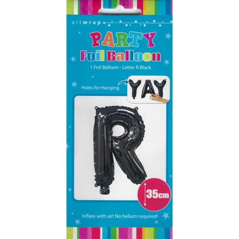 Black Letter R Balloon 35cm