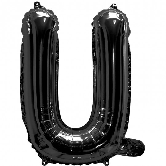 Black Letter U Balloon 35cm