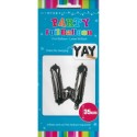 Black Letter W Balloon 35cm