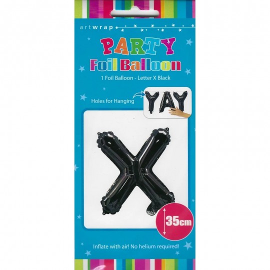 Black Letter X Balloon 35cm