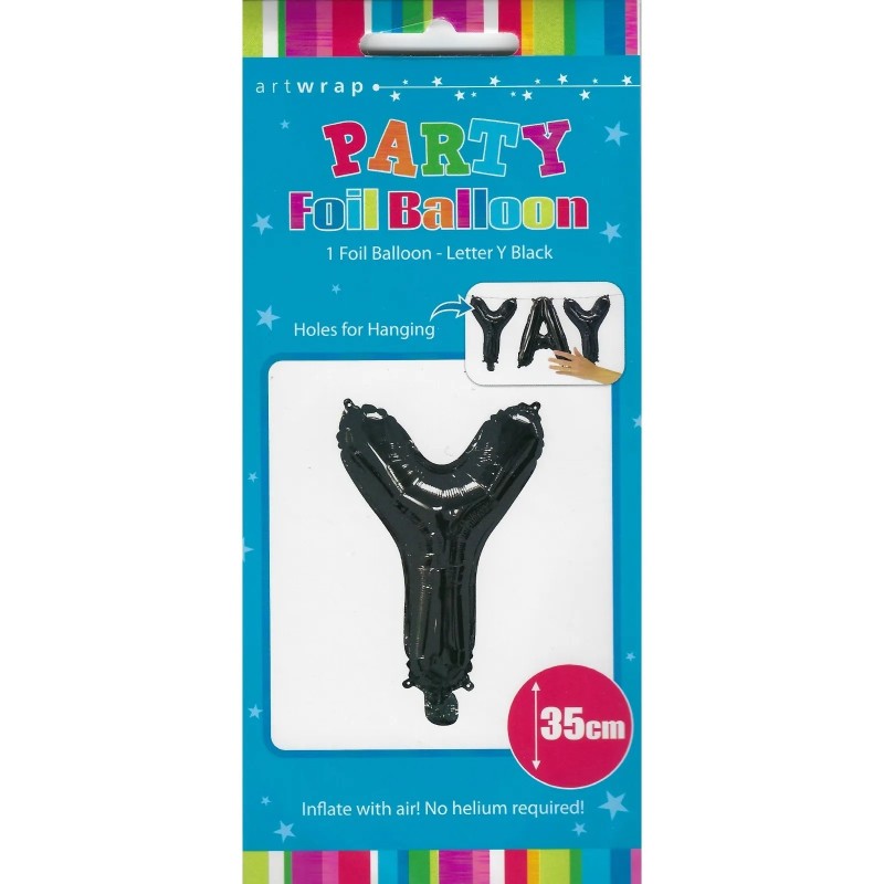 Black Letter Y Balloon 35cm