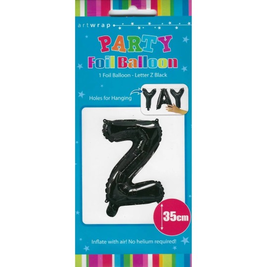 Black Letter Z Balloon 35cm
