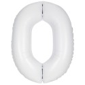 Matte White Number 0 Balloon 86cm