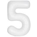 Matte White Number 5 Balloon 86cm