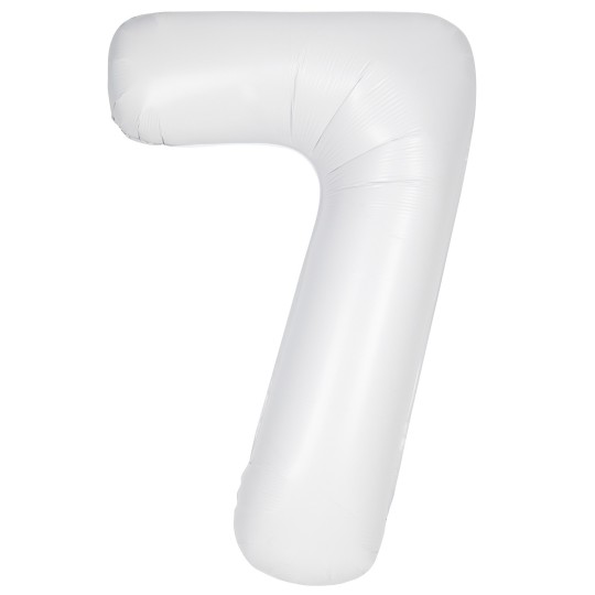 Matte White Number 7 Balloon 86cm