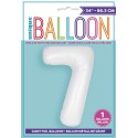 Matte White Number 7 Balloon 86cm