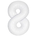 Matte White Number 8 Balloon 86cm