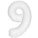 Matte White Number 9 Balloon 86cm