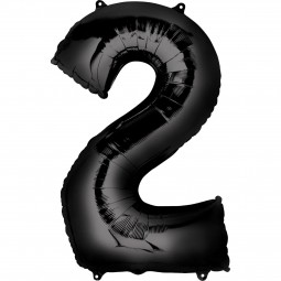 Black Number 2 Balloon 86cm