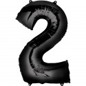 Black Number 2 Balloon 86cm