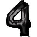 Black Number 4 Balloon 86cm