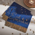Gold Eid Mubarak Fringe Napkins (Pack of 16) | Ramadan & Eid Decorations