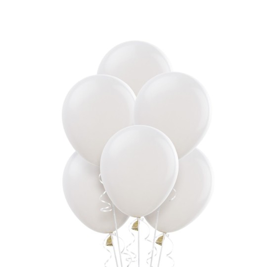 12cm Mini White Balloons (Pack of 50)