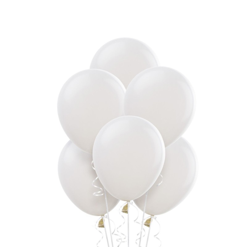 12cm Mini White Balloons (Pack of 50)