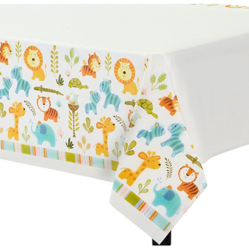 Happy Jungle Plastic Tablecover