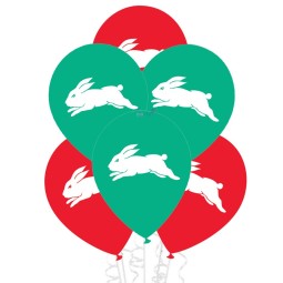 NRL South Sydney Rabbitohs Balloons (Pack of 5)