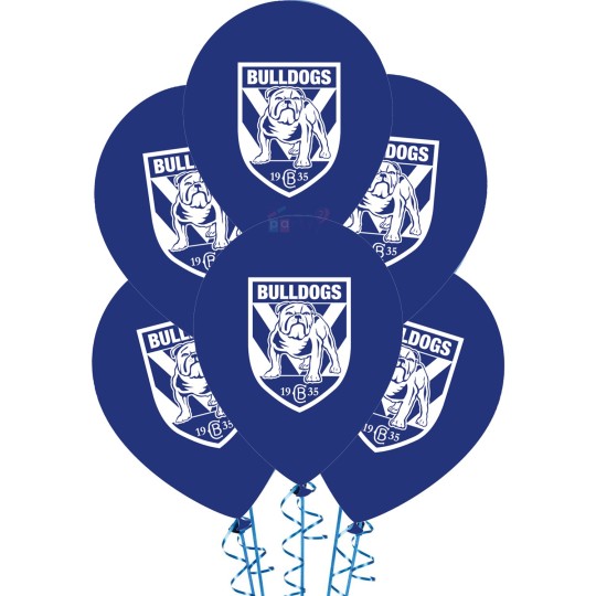 NRL Canterbury Bulldogs Balloons (Pack of 5)
