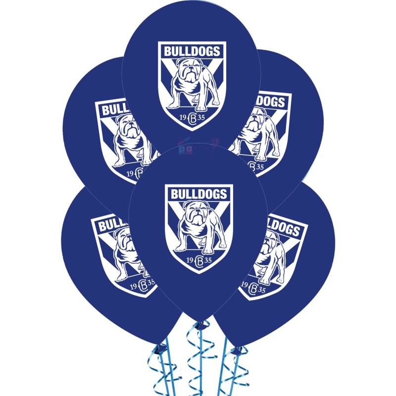 NRL Canterbury Bulldogs Balloons (Pack of 5)