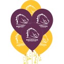 NRL Brisbane Broncos Balloons (Pack of 5)