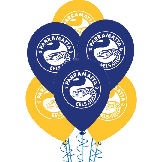 NRL Parramatta Eels Balloons (Pack of 5)