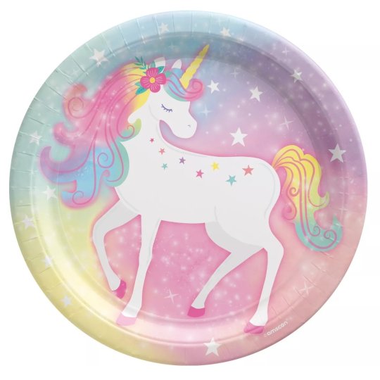 Enchanted Unicorn Large Paper Plates (Pack of 8)