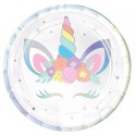 Iridescent Unicorn Small Paper Plates (Pack of 8)
