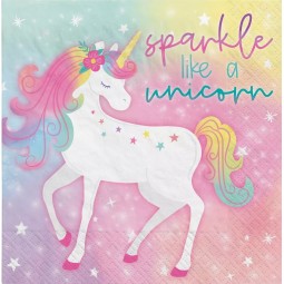 Enchanted Unicorn Large Napkins (Pack of 16)