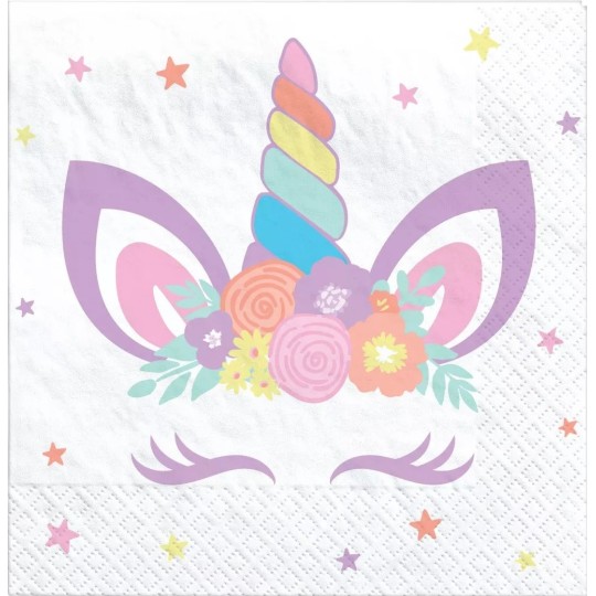Unicorn Party Small Napkins (Pack of 16)