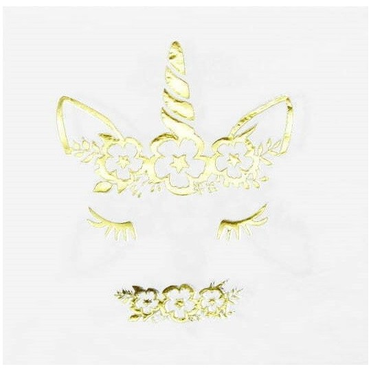 Gold Foil Unicorn Large Napkins (Pack of 16)