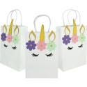 Gold Unicorn Paper Party Bags (Pack of 3)