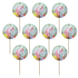 Magical Unicorn Cupcake Picks (Pack of 24)