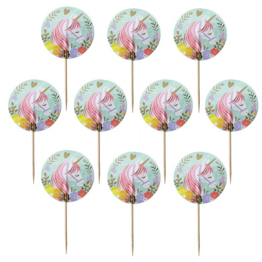 Magical Unicorn Cupcake Picks (Pack of 24)