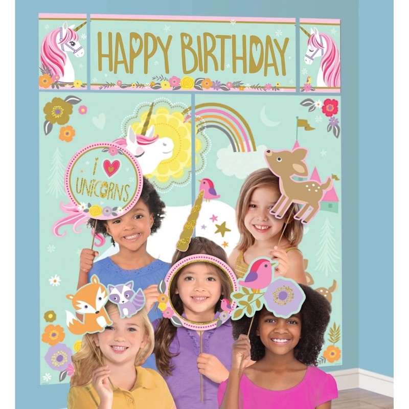 Magical Unicorn Scene Setter with Photo Props
