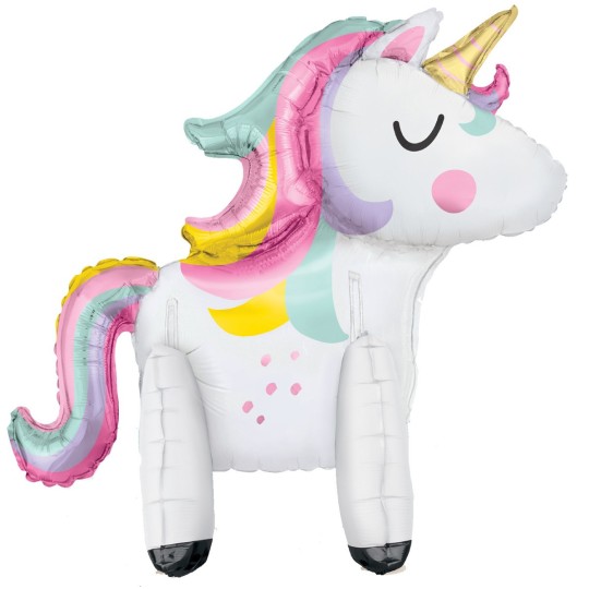 76cm Air Fill Standing Unicorn Balloon