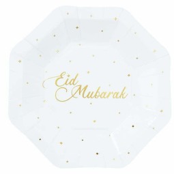 Eid Mubarak Small Paper Plates (Pack of 8)