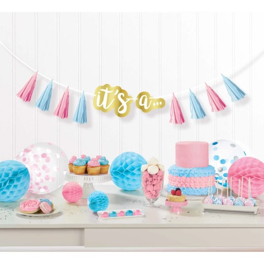 "It's A..." Gender Reveal Tassel Garland Banner