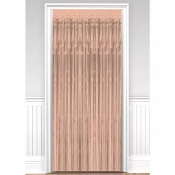 Metallic Rose Gold Foil Curtain - 90cm x 200cm