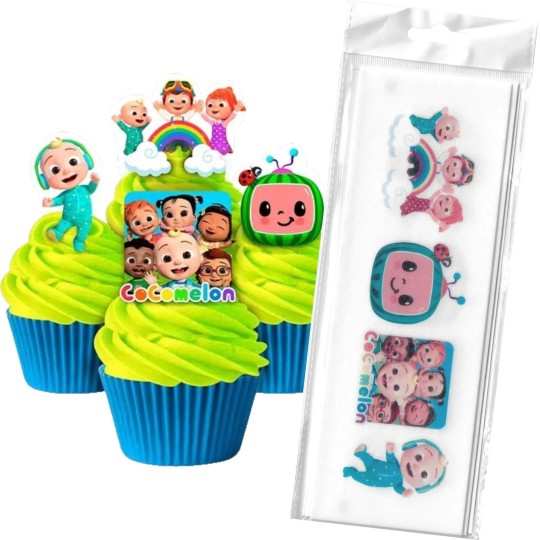 CoComelon Wafer Cupcake Toppers (Pack of 16)