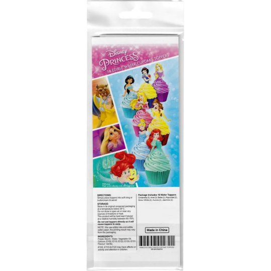 Disney Princess Wafer Cupcake Toppers (Pack of 16)
