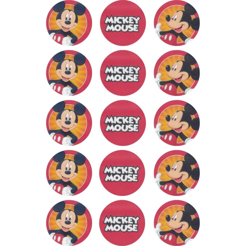 Mickey Mouse Cupcake Icing Decorations (Pack of 15)