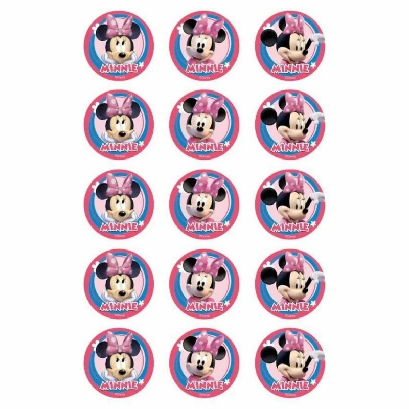 Minnie Mouse Cupcake Icing Decorations (Pack of 15)