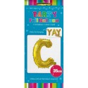 Gold Letter C Balloon 35cm